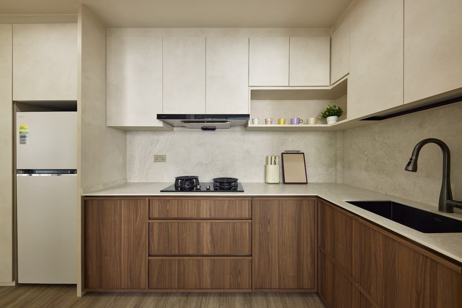Spacious contemporary Singapore home interior featuring bespoke carpentry and dining space by Friday Studio